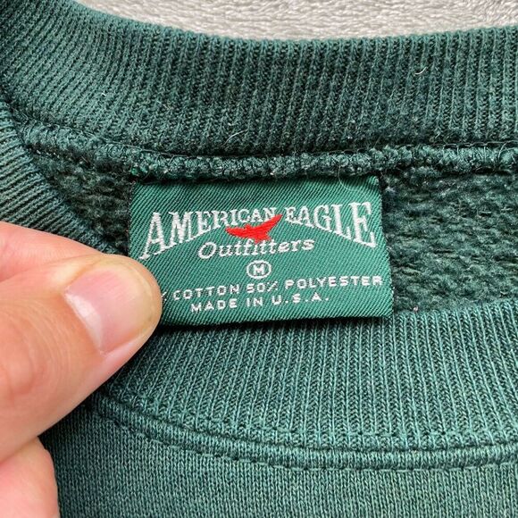 AMERICAN EAGLE VINTAGE AMERICAN BALD EAGLE CREWNECK SWEATSHIRT MEN'S MEDIUM - Picture 4 of 9
